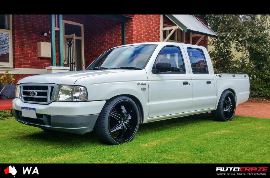 FORD COURIER HE866 GLOSS BLACK CHROME INSERTS